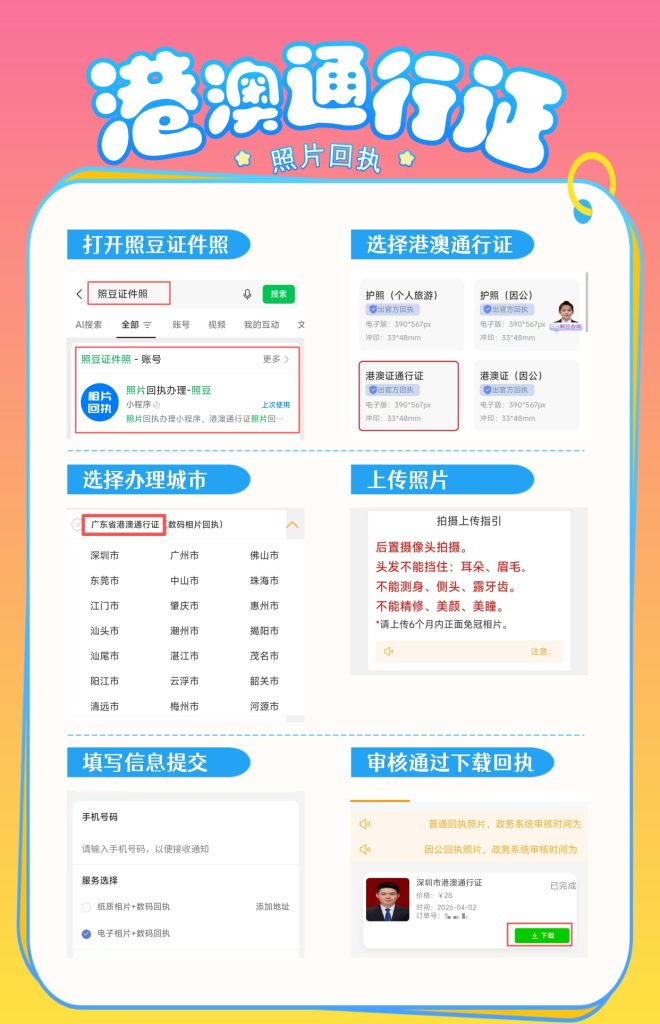 港澳通行证照片是在办事大厅照吗?3种方式按需选,少排队不白跑