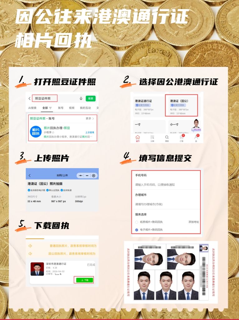 2026因公来往港澳通行证相片回执|合规办理科普指南
