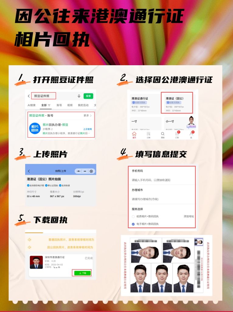 2026港澳通行证照片回执｜线上线下办理方式与相片规范