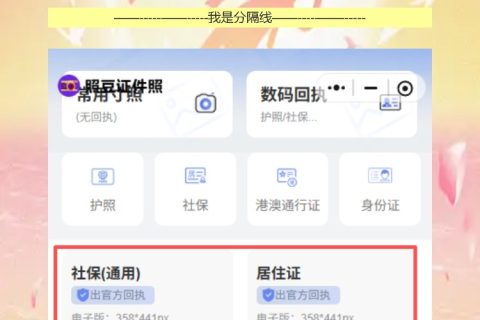 数字相片回执在哪里照？能在家办的事我绝不出门