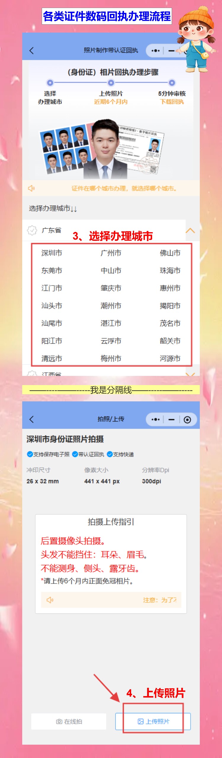 数字相片回执在哪里照?能在家办的事我绝不出门