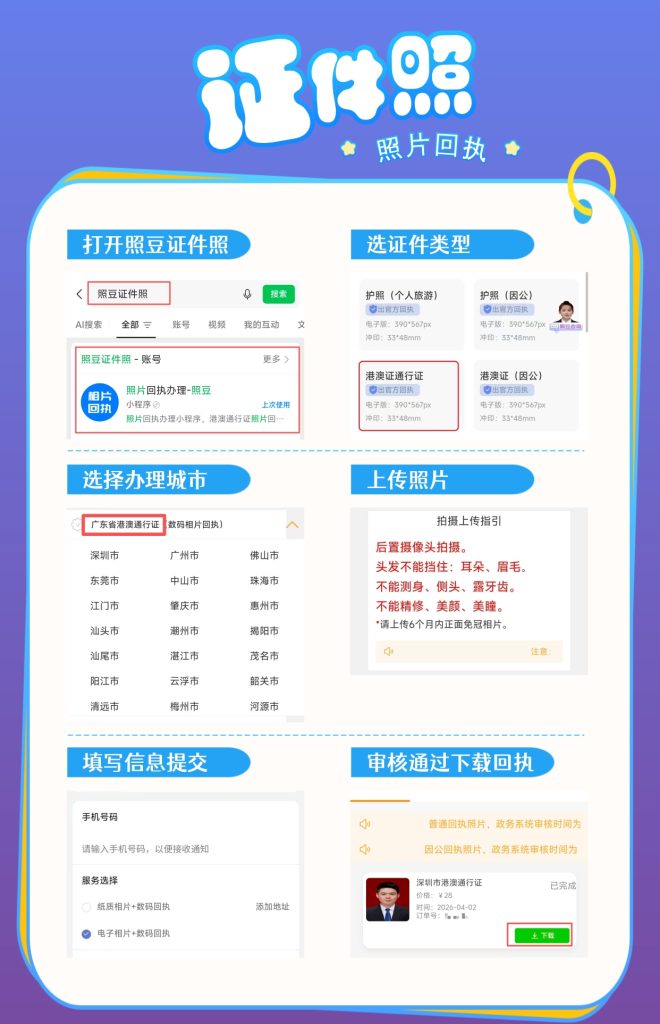 2026珠海市民如何自己办理数码照片回执？便民自助办理科普