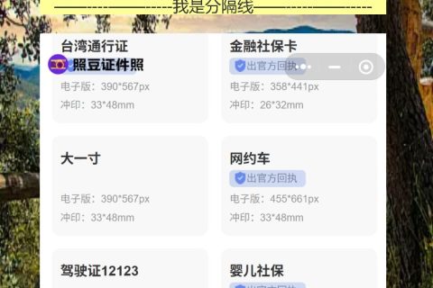 台湾通行证照片回执不用跑照相馆，手机拍也能过