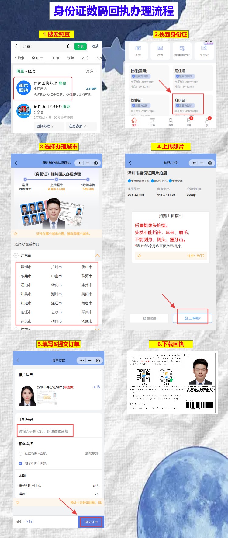 广东省本地户籍身份证到期换证流程:网上办零跑腿,照片回执手机先搞定