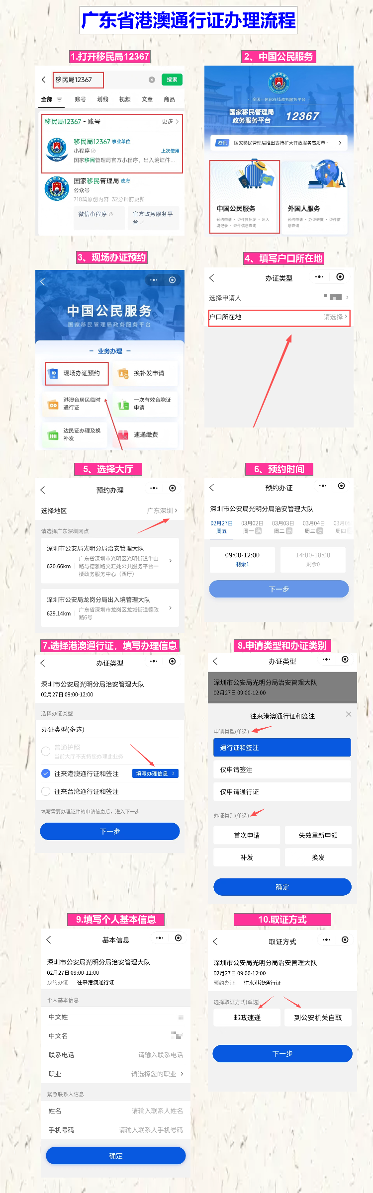 湛江港澳通行证办理流程:首次办证与续签的关键细节